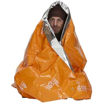 S.O.L. Survive Outdoors Longer S.O.L. Multi-Use Sport Utility Blanket, 5 x 7 feet