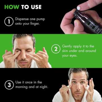 Tiege Hanley Mens Under Eye Cream for Dark Circles, EYES - Eye Cream for Puffiness & Bags Under Eyes - Firming Anti-Aging Eye Wrinkle & Fine Lines Cream - Tightening Eye Bags Treatment for Men, 0.5 Oz