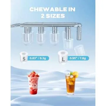 Portable Ecozy Ice Maker - Fast, Self-Cleaning, Compact