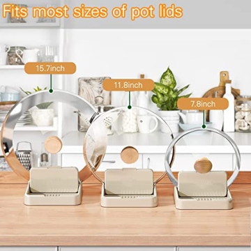 AIERSA Spoon Rest with Lid Holder for Kitchen Organization
