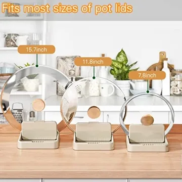 AIERSA Spoon Rest with Lid Holder for Kitchen Organization