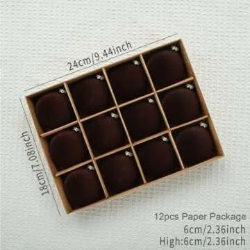 Maritown Velvet Christmas Ornaments Balls 12 Pcs 2.4 Inches Flocked Plastic Shatterproof Xmas Ball H...