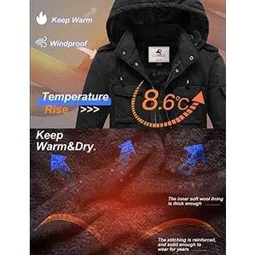 Uoiuxc Men's Winter Military Jacket: Warm, Stylish Coat