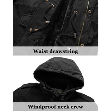 Uoiuxc Men's Winter Military Jacket: Warm, Stylish Coat