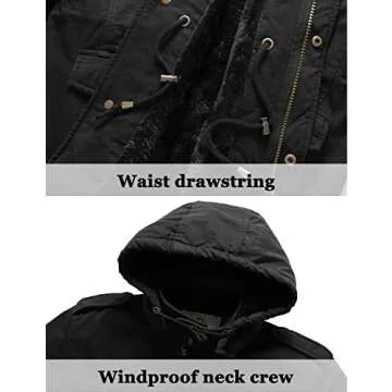 Uoiuxc Men's Winter Military Jacket: Warm, Stylish Coat