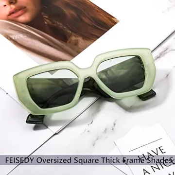 Feisedy Oversized Square Sunglasses for Sun Protection and Style