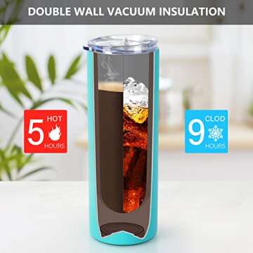 Lifecapido Graduation Gifts, Mastered It Class of 2023 Skinny Tumbler with Lid and Straw, Graduation...