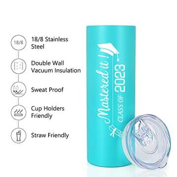 Lifecapido Graduation Tumbler - Perfect Class of 2023 Gift