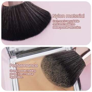 Makeup Brush Set, MAANGE 25 Pcs Makeup Brushes Premium Synthetic Foundation Eyeshadow Blush Brush Travel Blending Concealers Face Powder Eye Makeup Brush with Black Case