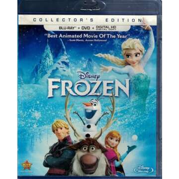 Frozen Disney Blu-ray with Features and Soundtrack