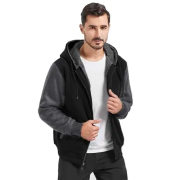 SWISSWELL Heavyweight Fleece Sherpa Lined Hooded Jacket