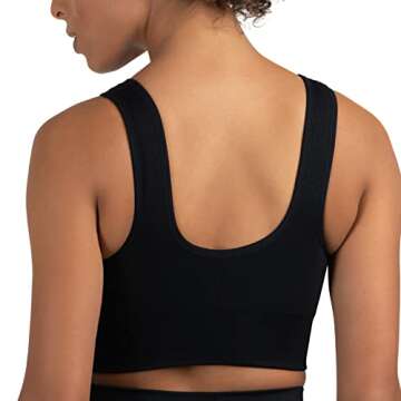 New Balance Women's Seamless MID Impact HIGH Neck, Longline Sport Bra with Removable Pads, Black, Small