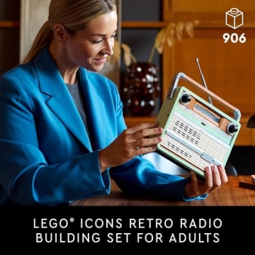 LEGO Vintage Model Radio Building Set - Retro Decor Gift