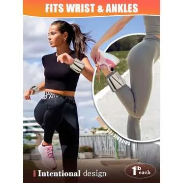 BECOJADDE Adjustable Ankle Weights for Enhanced Workouts