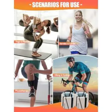 BECOJADDE Adjustable Ankle Weights for Enhanced Workouts