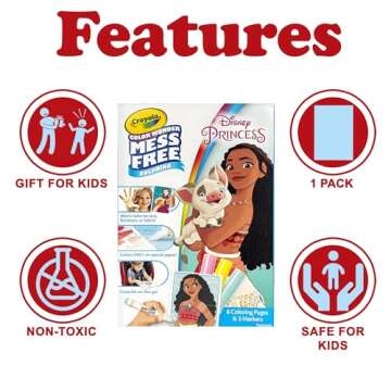 Crayola Color Wonder Mess Free Coloring Pages & Markers, Princess Themed On the Go Coloring Activity...