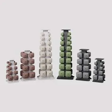 WeGym Dumbbell Racks, Space Saving Solution, Sturdy Cast Iron, Home Workout Storage, Heavy Weights Bearing, Home Strength Training