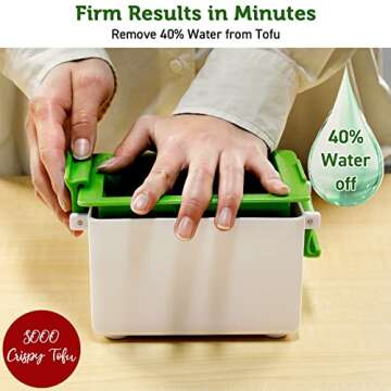 Tofu Press, Easily Remove Water from Tofu in 10-20 Mins for More Delicious, Tofu Squeezer Dishwasher Safe, Tofu Drainer and Strainer, Great Gift for Tofu Lover