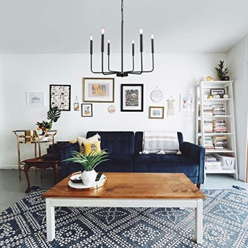 WBinDX 6-Light Black Chandelier for Home Elegance
