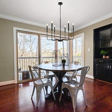 WBinDX 6-Light Black Chandelier for Home Elegance