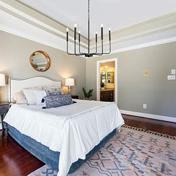 WBinDX 6-Light Black Chandelier for Home Elegance