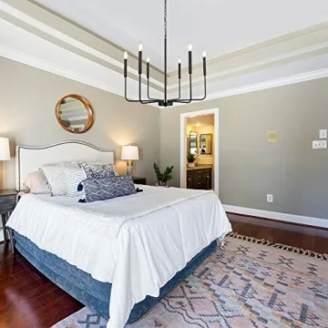 WBinDX 6-Light Black Chandelier for Home Elegance