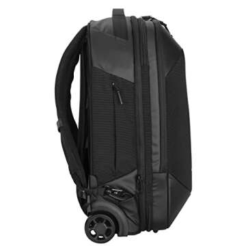Targus Mobile Tech Traveler EcoSmart Rolling Backpack, Black, 15.6" (TBR040GL)