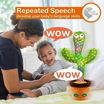Pbooo Dancing Talking Cactus - Interactive Singing Plush Toy