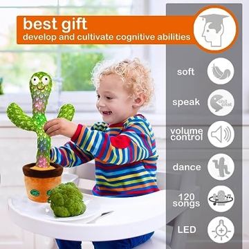 Pbooo Dancing Talking Cactus - Interactive Singing Plush Toy