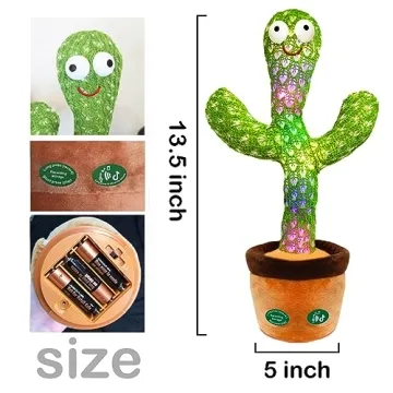 Pbooo Dancing Talking Cactus - Interactive Singing Plush Toy