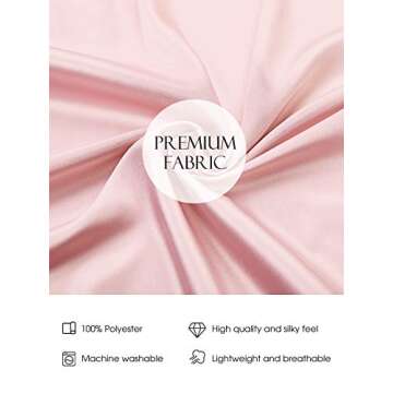 AW BRIDAL Flower Girl Satin Kimono Robes Kids Silky Bathrobes Sleepwear for Spa Birthday Party Wedding, Blush L