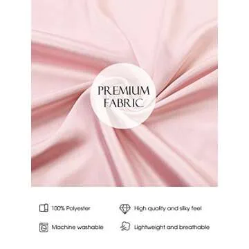 AW BRIDAL Flower Girl Satin Kimono Robes Kids Silky Bathrobes Sleepwear for Spa Birthday Party Wedding, Blush L