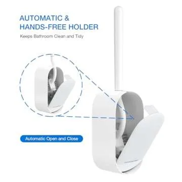 OSCIOSS Ergonomic Toilet Bowl Brush Set for Compact Spaces