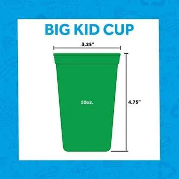 Durable 10 Oz. Open Cups for Toddlers - Set of 3
