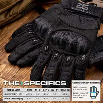 Glove Station Tactical Shooting Gloves - Durable and Comfortable