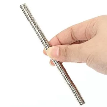 Fridge Magnets 90Pcs 8x3 MM Round Strong Magnets for Fridge Rare Earth Magnets Refrigerator Magnets in Home Office and School Multi-Use Sliver Magnets