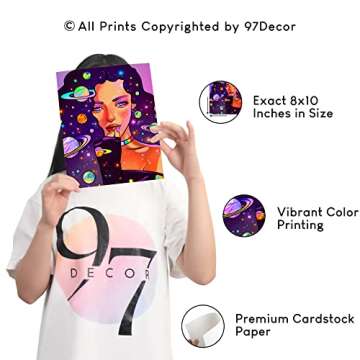 97 Decor Colorful Eclectic Decor - Maximalist Decor, Eclectic Home Decor, Eclectic Wall Decor, Funky Eclectic Gallery Wall Art Prints for Bedroom, Famous Artist Painting Pictures (UNFRAMED)