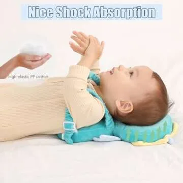 Feidoog Baby Head Protector Cushion Backpack with 3 Knee Pads for Walking & Crawling,Dragon