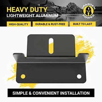 Spartan Power Black Solar Panel Z Bracket Mount - Lightweight Anodized Aluminum Mounting Brackets for RVs, Trailers, Vans, Campers, Boats, Walls, Roof - Set of 4