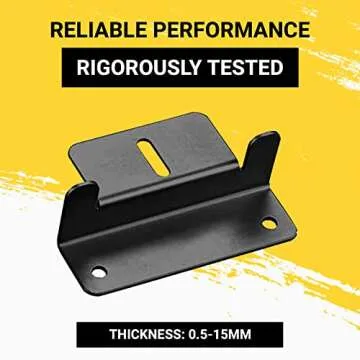 Spartan Power Black Solar Panel Z Bracket Mount - Lightweight Anodized Aluminum Mounting Brackets for RVs, Trailers, Vans, Campers, Boats, Walls, Roof - Set of 4