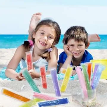 120 Pack Popsicle Bags for Kids Adults, Disposable Ice Pop Bags Freezer Tubes with Zip Seals Funnel, for Healthy Snacks, Juice, Ice Candy Pops, Fruit Smoothies and Yogurt (2 x 8.7")