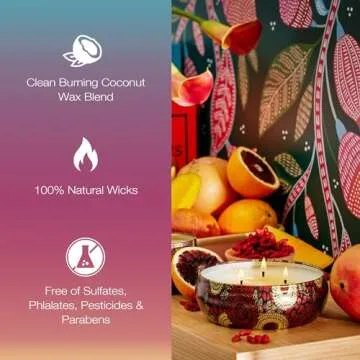 Voluspa Goji Tarocco Orange Candle, Clean Burning Elegance