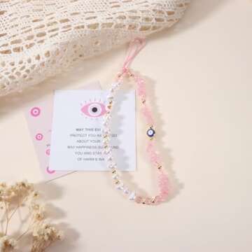 Stylish SKIRIFLA Evil Eye Phone Charm - Unique Lanyard