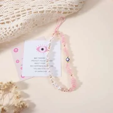 Stylish SKIRIFLA Evil Eye Phone Charm - Unique Lanyard