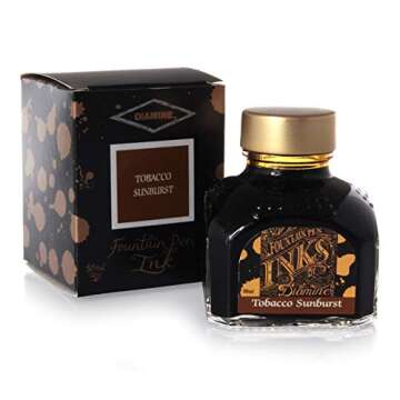 Diamine Guitar Ink, Fountain Pen Ink - Tobacco Sunburst 80ml