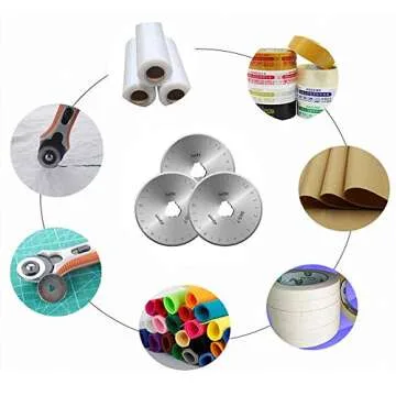 Airlfa 45mm Rotary Cutter Blades Sharp Durable 10 Pack