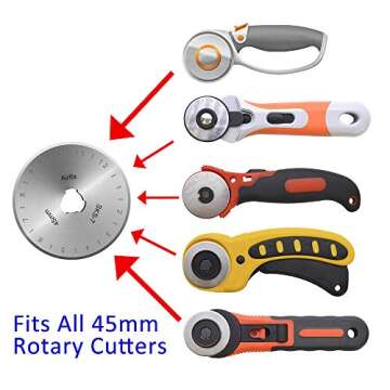 Airlfa 45mm Rotary Cutter Blades Sharp Durable 10 Pack