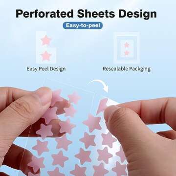 QUSTERE Pimple Patches for Face, Colorful Hydrocolloid Acne Patches, Cute Star Zit Covers for Face, Spot Stickers with Tea Tree, Salicylic Acid & Cica Oil| 4 Sizes (8mm, 10mm, 12mm & 14mm) |357 Count