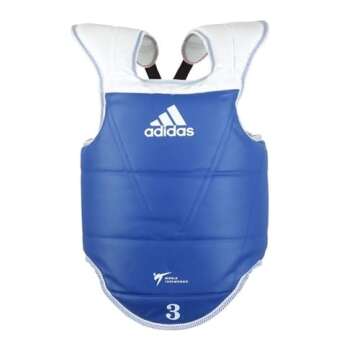 adidas Unisex's WT Taekwondo Martial Arts TKD Body Protector Chest Guard, Blue, Small