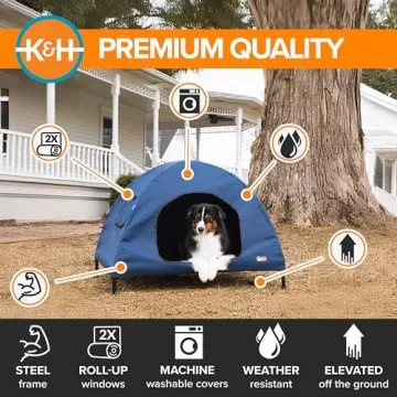 K&H Portable Pet Cot Tent - Dog Bed & Shade